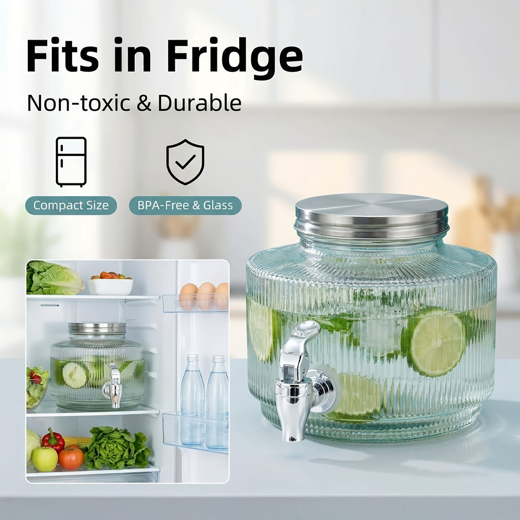 Borosilicate Glass Spout Drink Dispenser (2.5L)