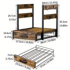 Space-Saving Wood Coffee Pod Organizer (35-Pod Capacity, Mug Rack)