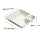 Non-Breakable Microwave & Dishwasher-Safe Divided Snack Plates (Pack of 4)
