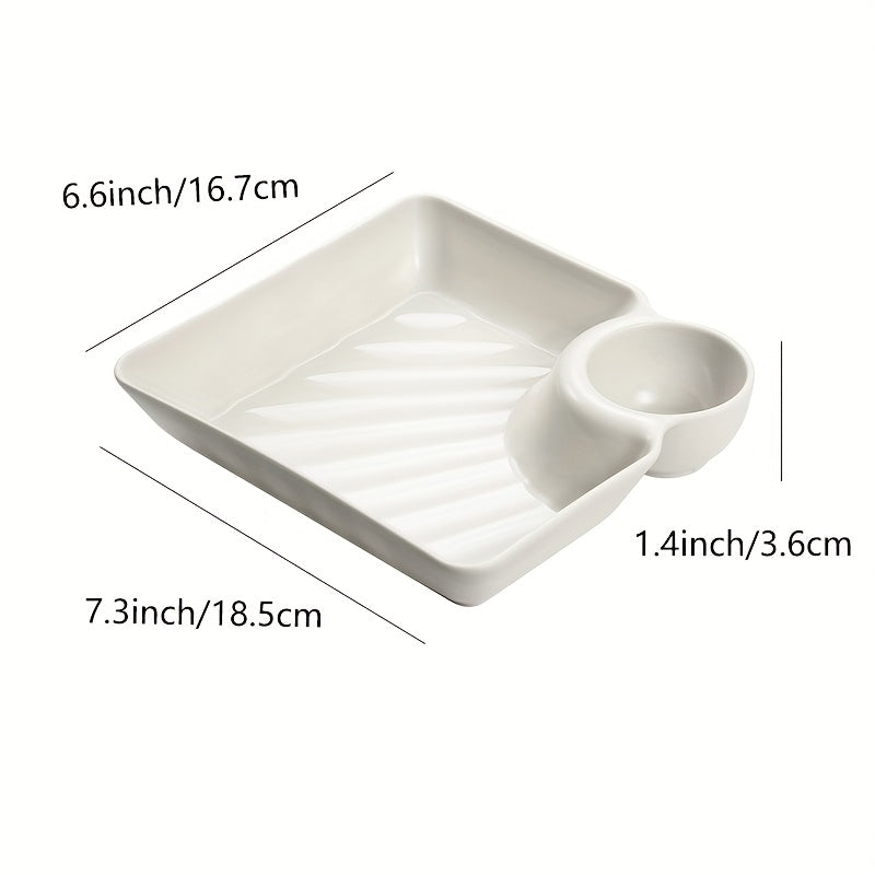 Non-Breakable Microwave & Dishwasher-Safe Divided Snack Plates (Pack of 4)