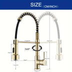 Brass 360° Swivel Kitchen Faucet (Hydroelectric LED)