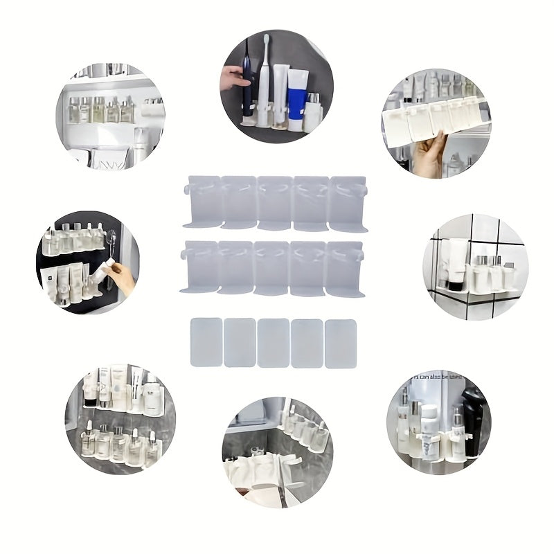 No-Drill Adjustable Wall Spice & Cosmetic Rack