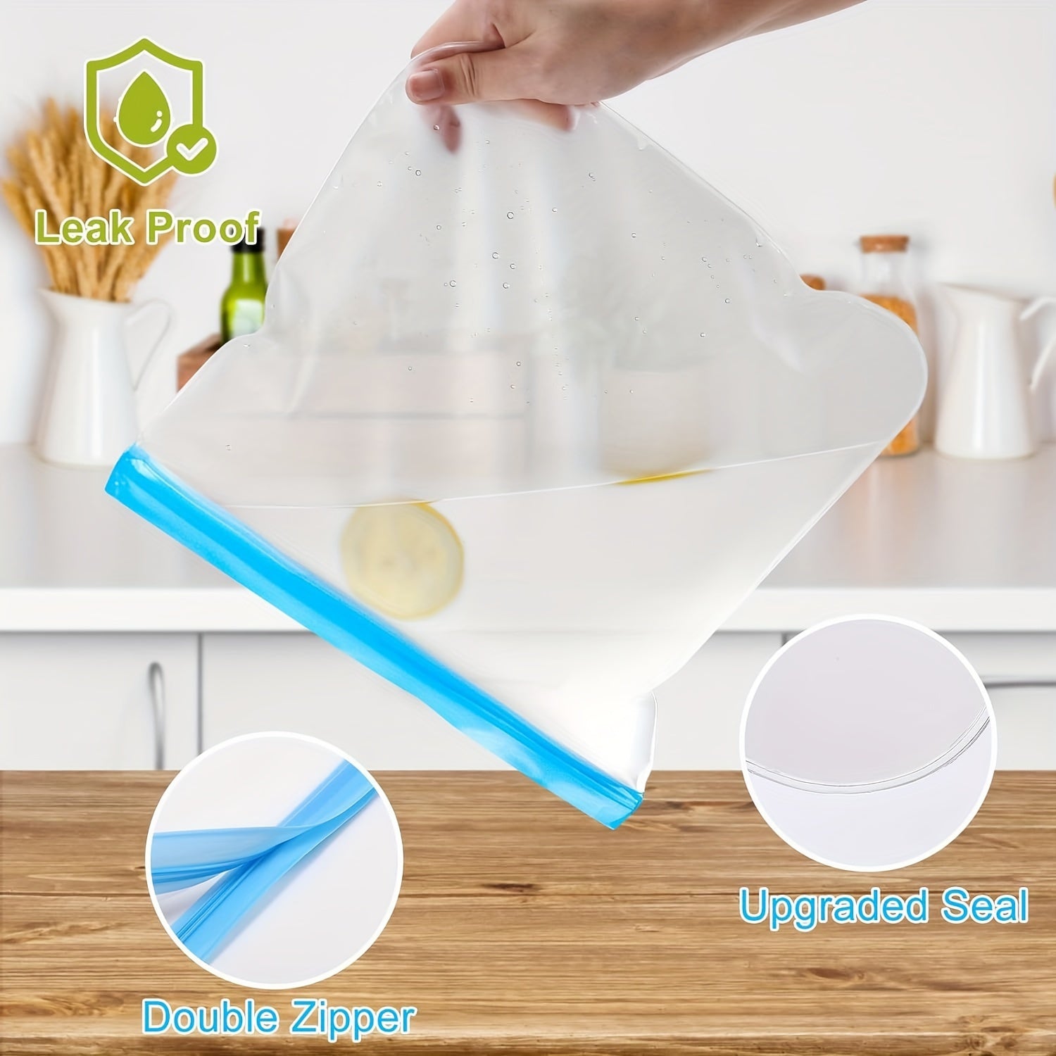 Leakproof BPA-Free Reusable Silicone Food Bags (38-Piece Set)