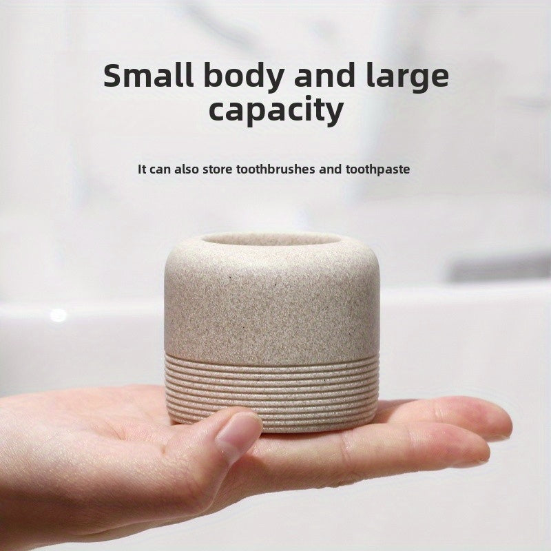Textured Resin Multi-Compartment Toothbrush Holder