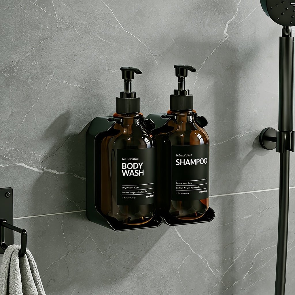 Drill-Free Refillable Wall-Mount Shower Dispenser (3-Pack)