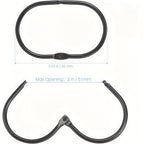 Rust-Resistant Anti-Tangle Oval Snap Shower Curtain Rings (Set of 13)