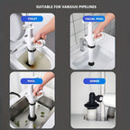 Power-Free PVC Drain Plunger (Toilet & Sink)