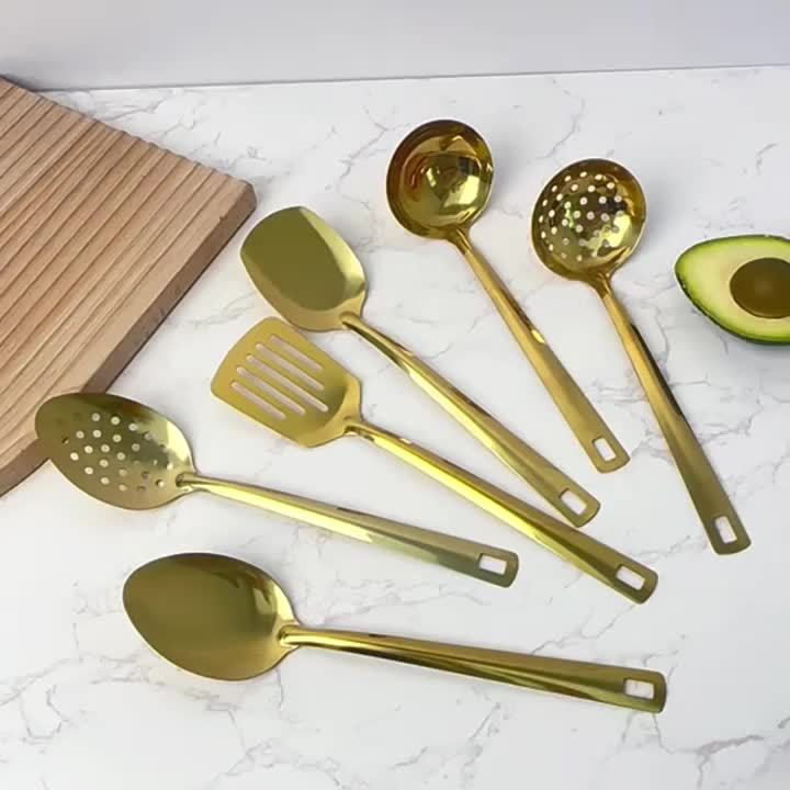410 Stainless Steel Kitchen Utensil Set (6-Piece)