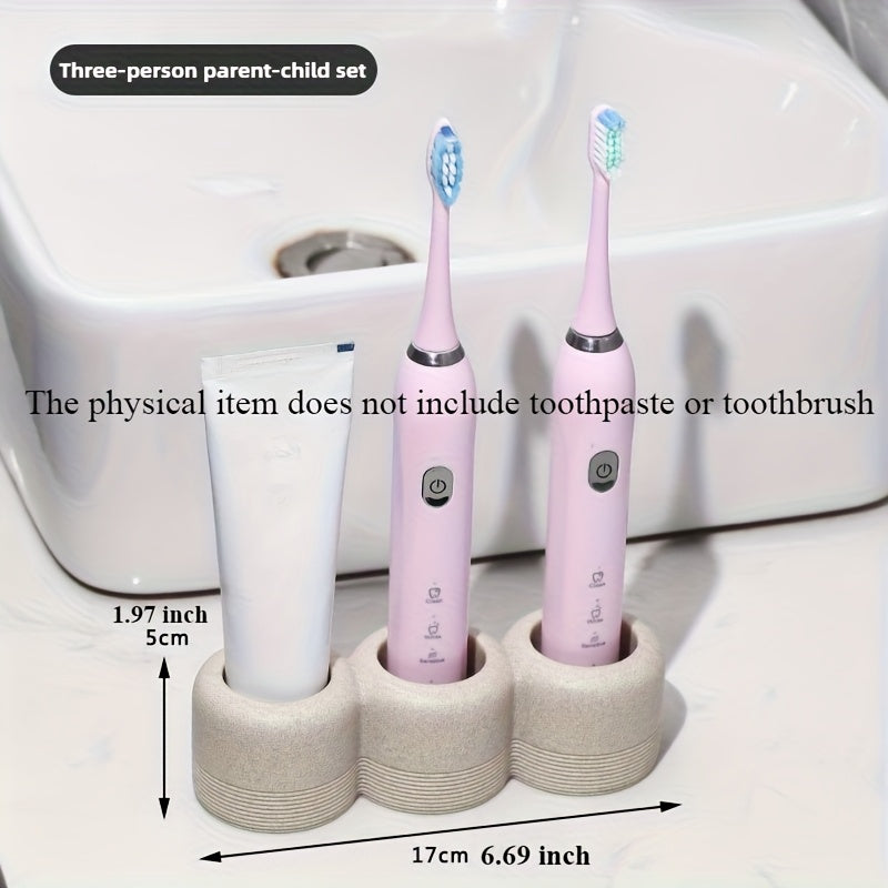 Textured Resin Multi-Compartment Toothbrush Holder