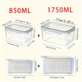 Square Reusable Food Storage Containers With Drain Baskets (Set of 6)