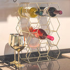 Freestanding Metal 3-Tier Wine Rack (14-Bottle Capacity)