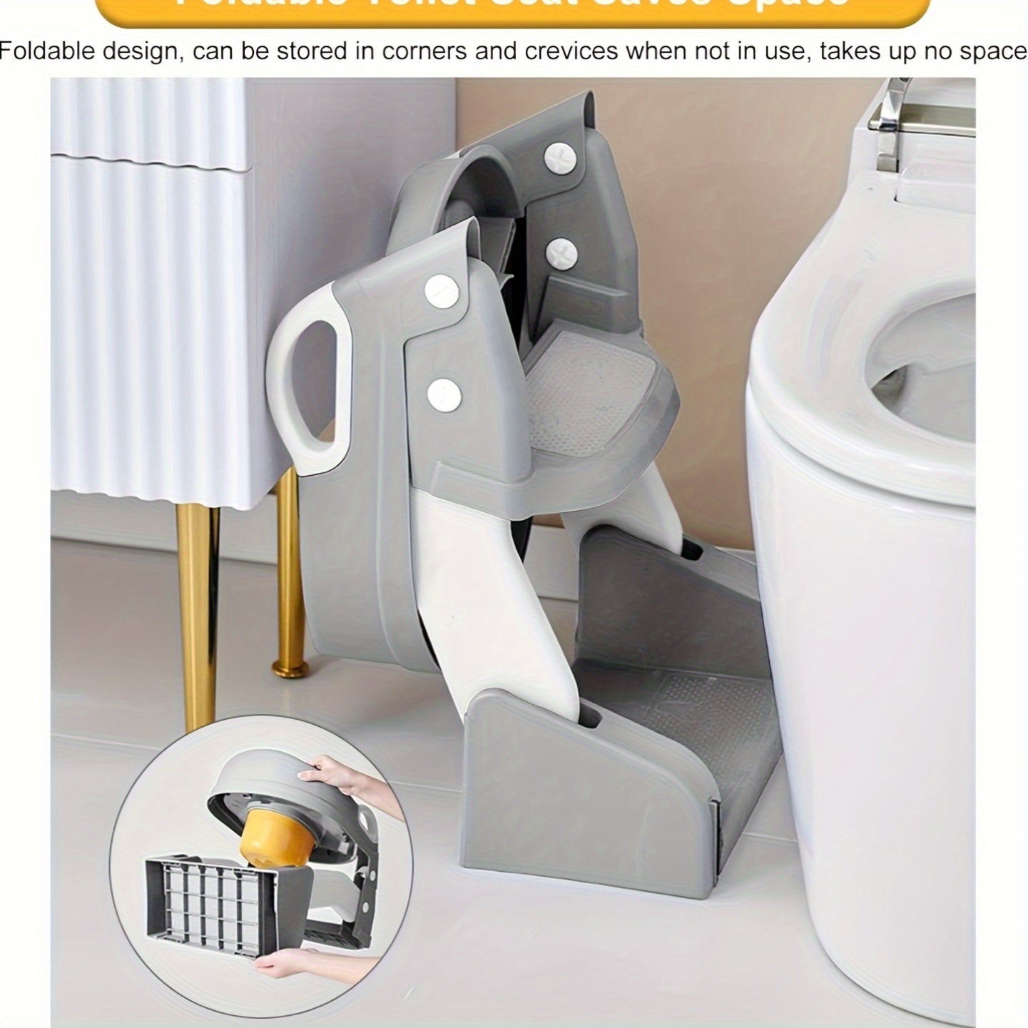 2-in-1 Foldable Anti-Slip Toddler Potty Seat