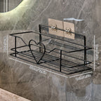 Double-Layer Wrought Iron Shower Shelf (Wall Mount)