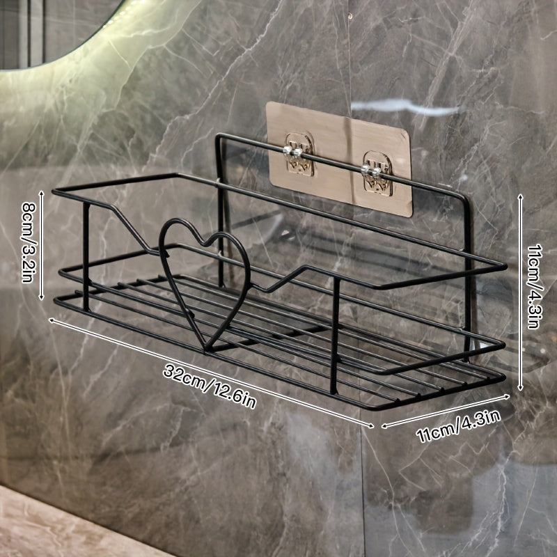 Double-Layer Wrought Iron Shower Shelf (Wall Mount)
