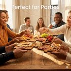 Interlocking Acacia Wood Charcuterie Boards (Set of 4)