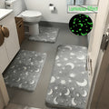 Glow-In-The-Dark Non-Slip & Machine-Washable Bath Mat (Set of 3)