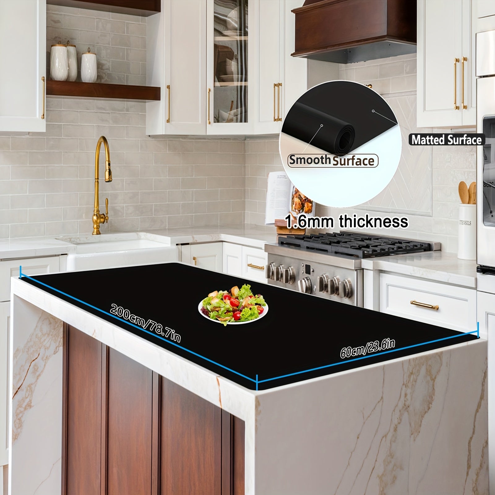Heat-Resistant Non-Slip Silicone Countertop Mat