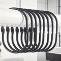 Rust-Resistant Anti-Tangle Oval Snap Shower Curtain Rings (Set of 13)
