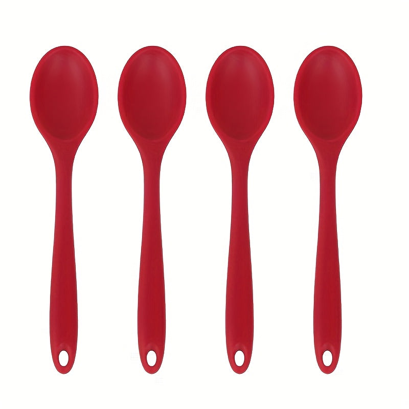 Heat-Resistant Non-Stick Silicone Spoons (Set of 4)