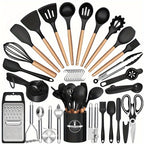 Heat-Resistant Silicone & Dishwasher-Safe Utensil Set (37/44 Pcs)