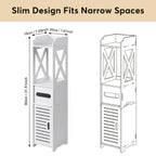 Slim Freestanding Bathroom Storage Cabinet (4-Shelf)