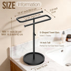 Adjustable Height Suction-Base Towel Rack & Jewelry Tray