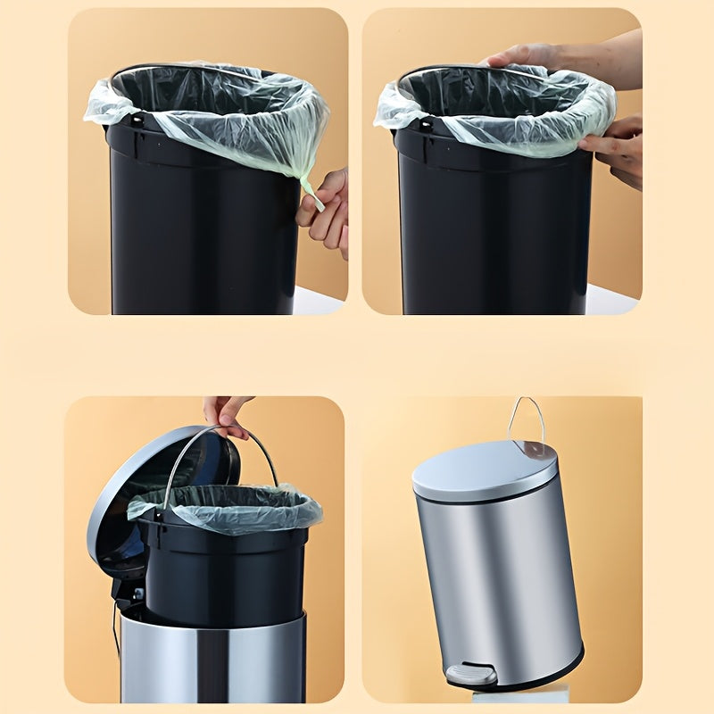 Polished Stainless Steel Step-On Waste Bin (9.5L)