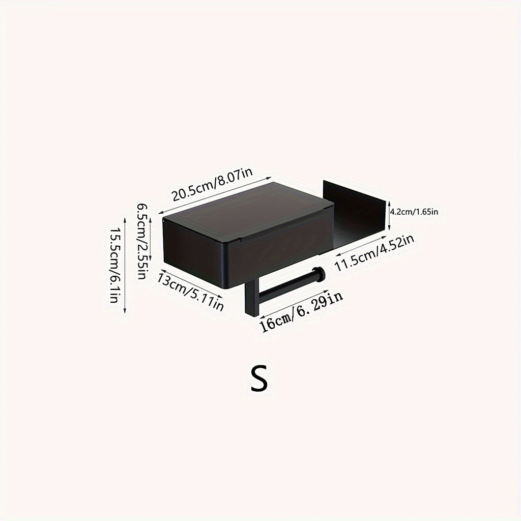 Stainless Steel Wall-Mounted Toilet Paper & Wipes Holder