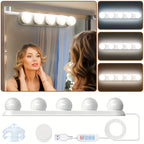 Adjustable Brightness & Color Modes LED Vanity Mirror Lights (USB Powered)