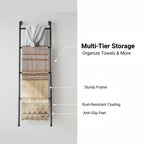 Space-Saving Freestanding Metal Blanket Ladder (4-Tier)