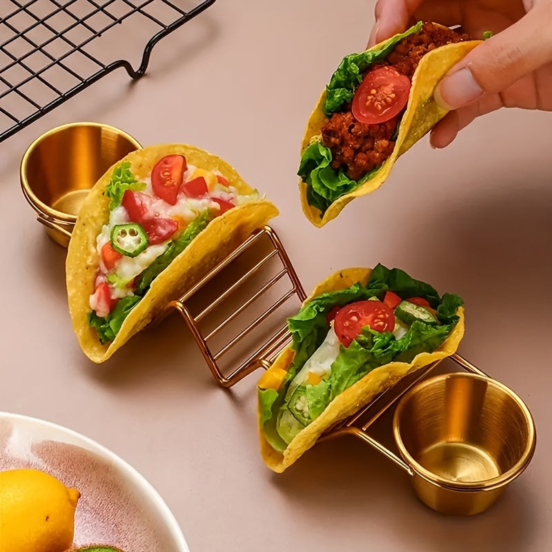 Gold 410 Stainless Steel Taco Serving Set (6-Piece)