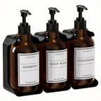 No-Drill & Easy-Refill 3-Chamber Shower Dispenser (16oz Chambers)