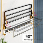 Space-Saving Aluminum Wall-Mounted Shelf & Towel Rack (3-Piece Set)