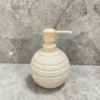 Space-Saving Freestanding Resin & Wood Bathroom Set (4-Piece)