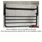Wider & Thicker Hooks Wall-Mount Folding Towel Rack