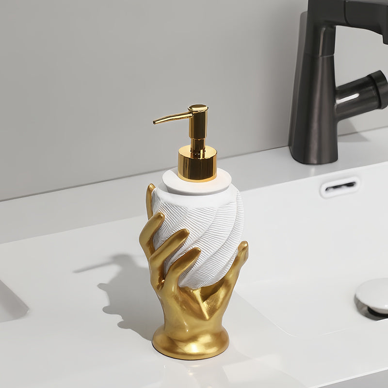 Embossed Metallic Resin Soap Dispenser