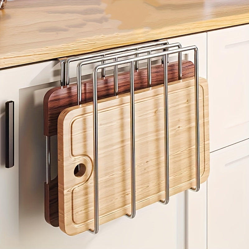Space-Saving Stainless Steel Under-Cabinet Storage Rack