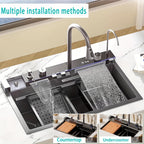 Stainless Steel Waterfall Workstation Sink (Drop-In)