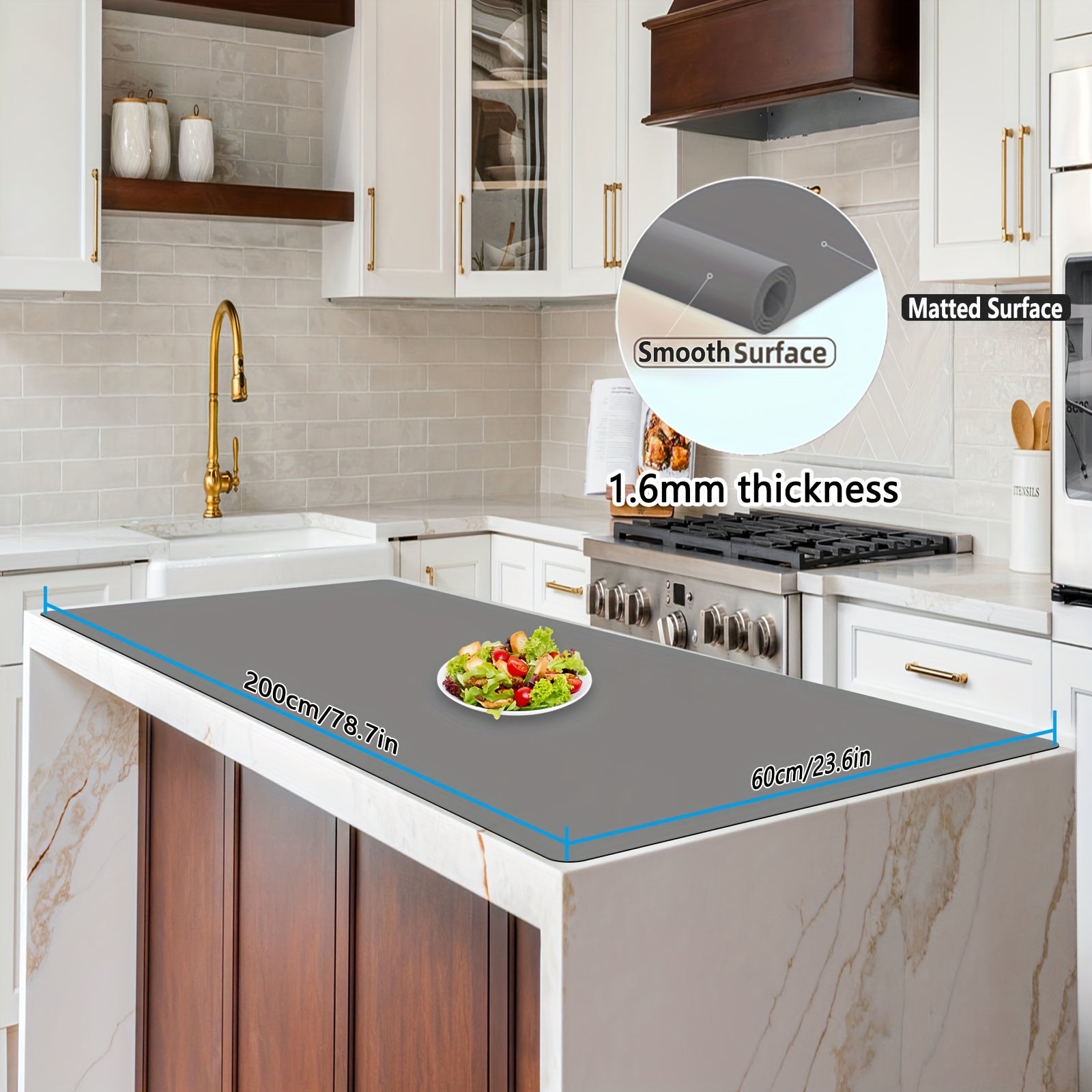 Heat-Resistant Non-Slip Silicone Countertop Mat