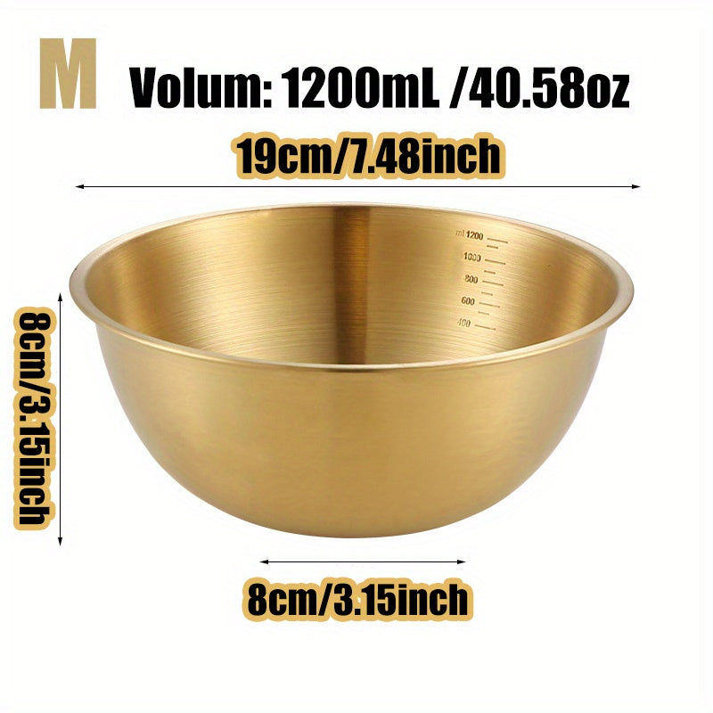 201 Stainless Steel Oven-Safe Mixing Bowls (Set of 3)