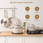 Granite Non-Stick Induction-Compatible Cookware Set (12-Piece)
