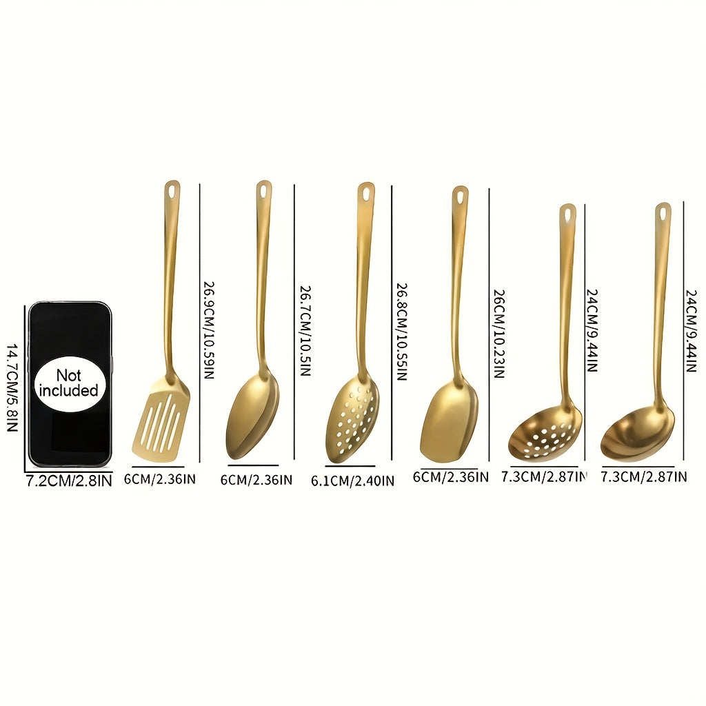 410 Stainless Steel Kitchen Utensil Set (6-Piece)