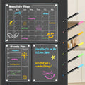 Clear Acrylic Magnetic Dry-Erase Fridge Calendar (With 6 Markers)