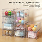 Clear Acrylic Stackable Drawer Bins With Handles