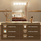 Adjustable Brightness & Color Modes LED Vanity Mirror Lights (USB Powered)