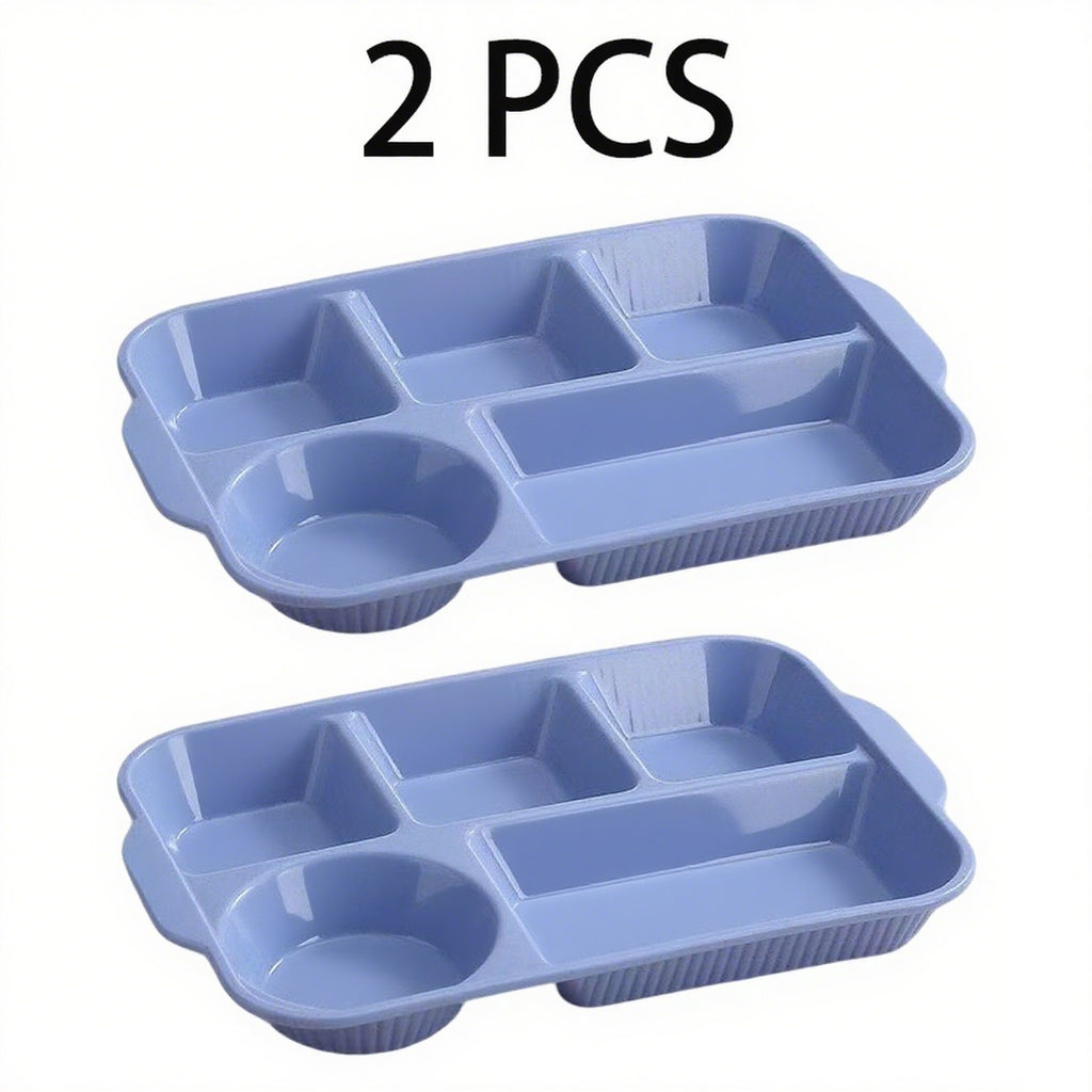 Break-Resistant 5-Compartment Dinner Plate (Set of 2)