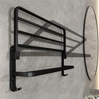 Wider & Thicker Hooks Wall-Mount Folding Towel Rack