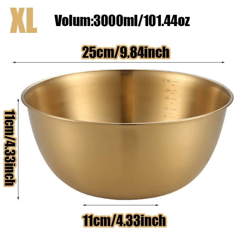 201 Stainless Steel Oven-Safe Mixing Bowls (Set of 3)