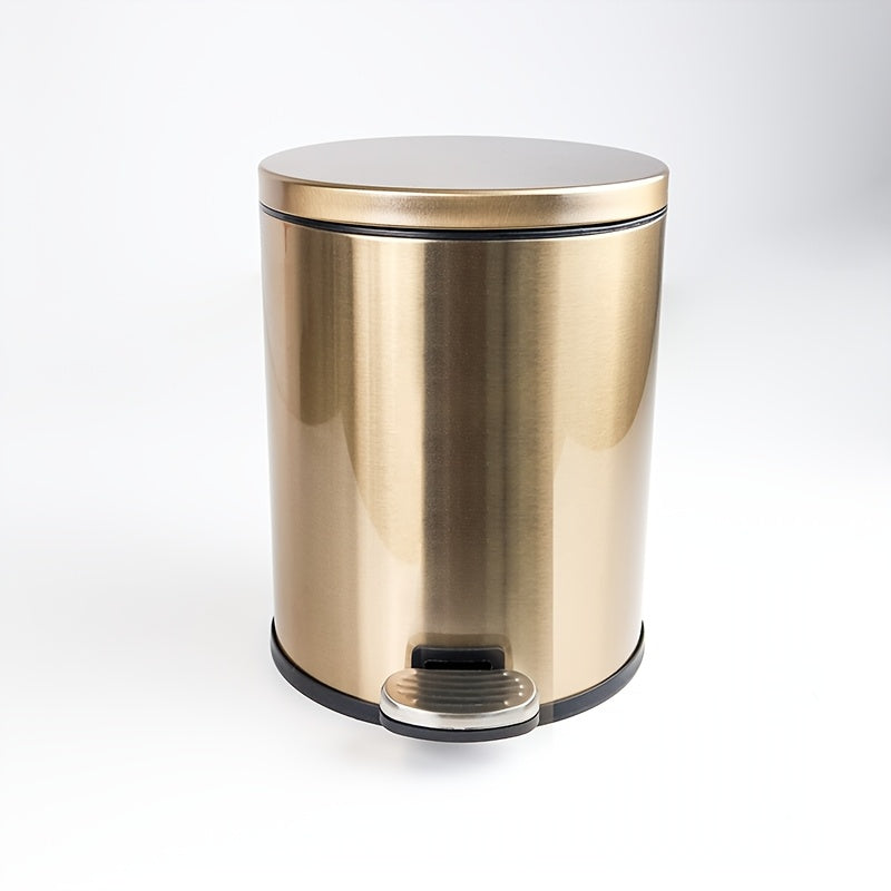 Polished Stainless Steel Step-On Waste Bin (9.5L)