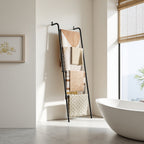 Space-Saving Freestanding Metal Blanket Ladder (4-Tier)